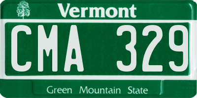 VT license plate CMA329