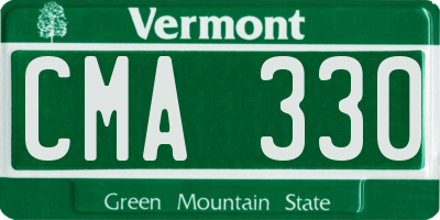 VT license plate CMA330