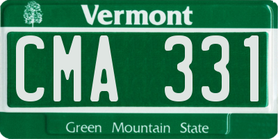 VT license plate CMA331