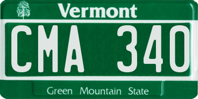 VT license plate CMA340