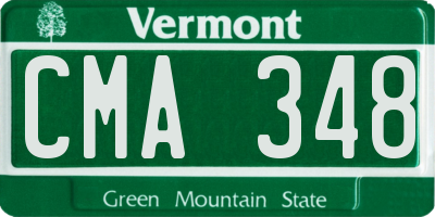 VT license plate CMA348