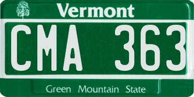 VT license plate CMA363