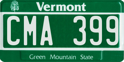VT license plate CMA399