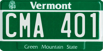 VT license plate CMA401
