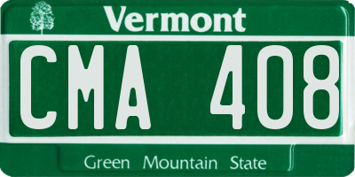 VT license plate CMA408