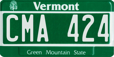 VT license plate CMA424