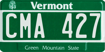 VT license plate CMA427