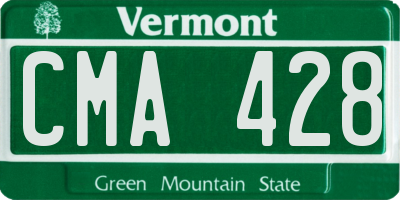 VT license plate CMA428