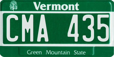 VT license plate CMA435
