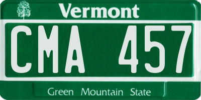VT license plate CMA457