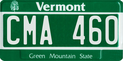 VT license plate CMA460