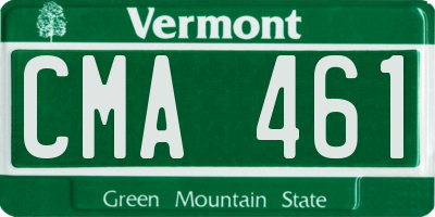 VT license plate CMA461