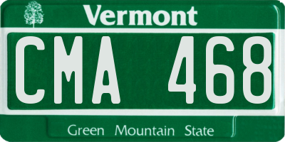 VT license plate CMA468