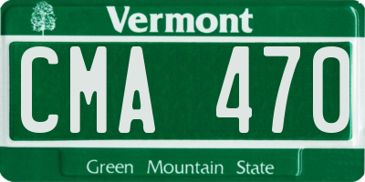VT license plate CMA470