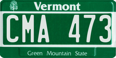 VT license plate CMA473