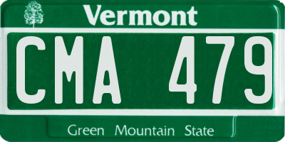 VT license plate CMA479