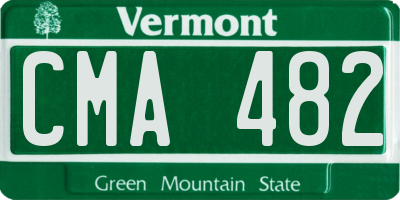 VT license plate CMA482