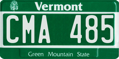 VT license plate CMA485