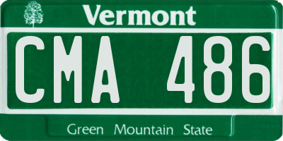 VT license plate CMA486