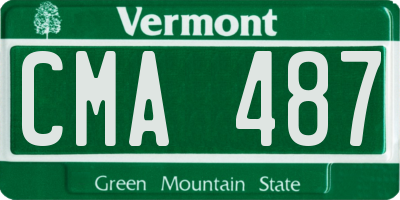 VT license plate CMA487