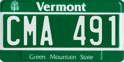 VT license plate CMA491