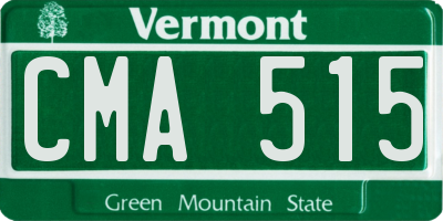 VT license plate CMA515