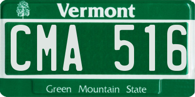 VT license plate CMA516