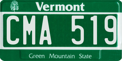 VT license plate CMA519