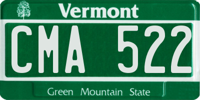 VT license plate CMA522
