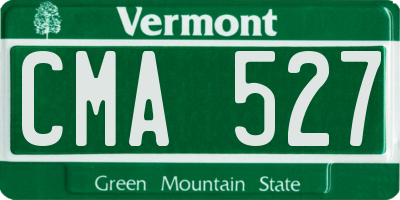 VT license plate CMA527