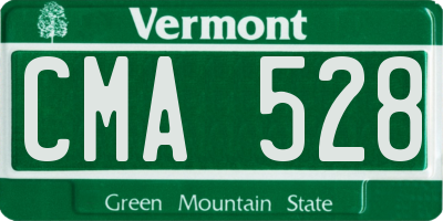 VT license plate CMA528