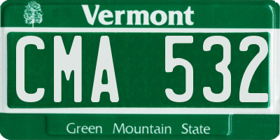 VT license plate CMA532