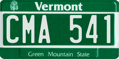 VT license plate CMA541