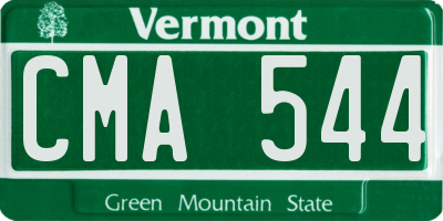 VT license plate CMA544
