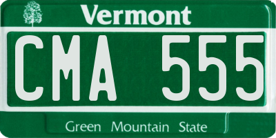 VT license plate CMA555