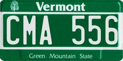 VT license plate CMA556