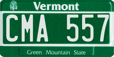 VT license plate CMA557