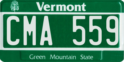 VT license plate CMA559