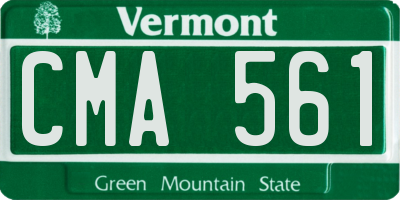 VT license plate CMA561