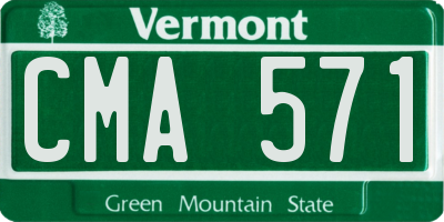 VT license plate CMA571