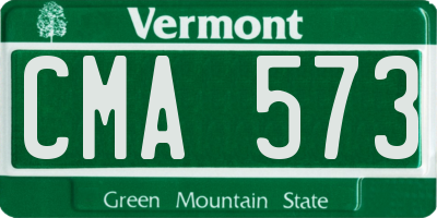 VT license plate CMA573