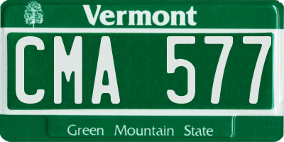 VT license plate CMA577