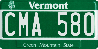VT license plate CMA580