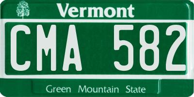 VT license plate CMA582