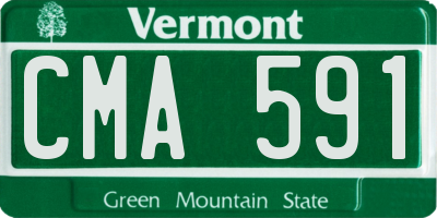 VT license plate CMA591