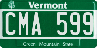 VT license plate CMA599