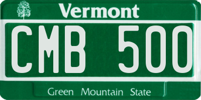 VT license plate CMB500