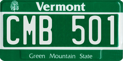 VT license plate CMB501