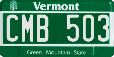 VT license plate CMB503