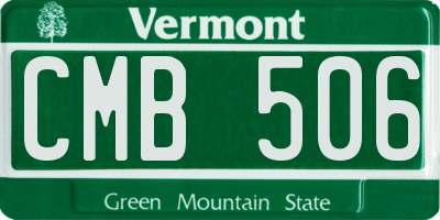 VT license plate CMB506